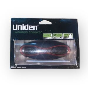 Wireless Bluetooth Speaker NWT Uniden Black + Red
